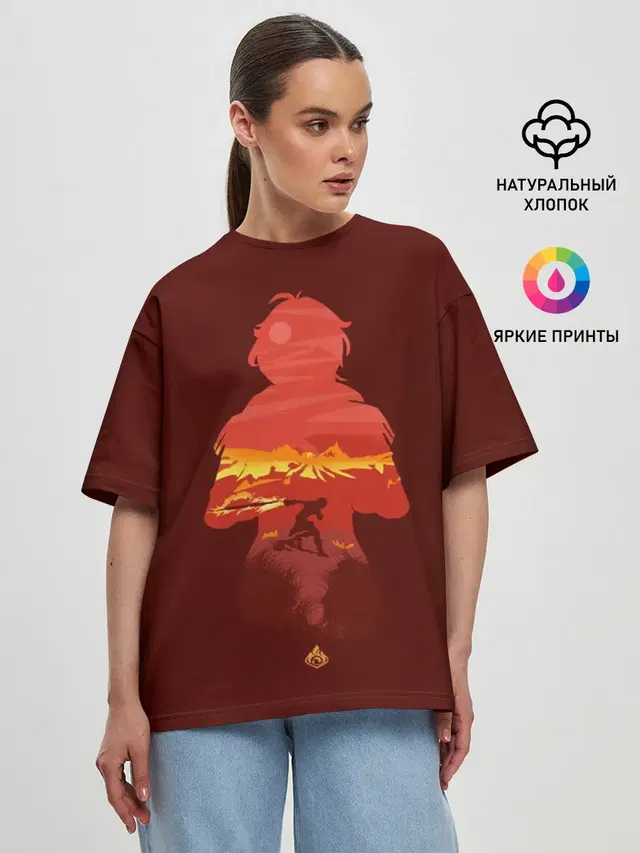 Женская футболка оверсайз