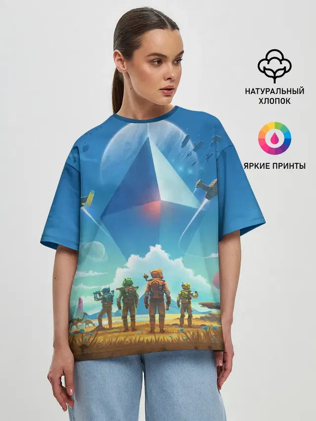 Женская футболка оверсайз