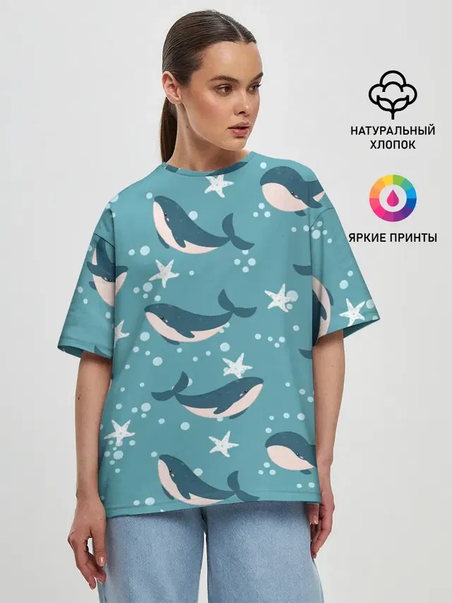 Женская футболка оверсайз