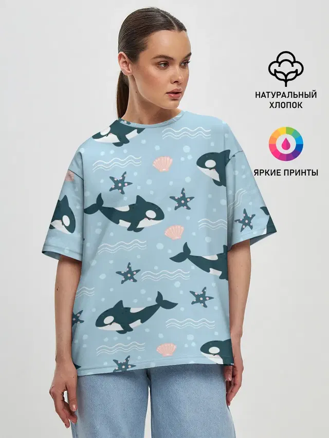 Женская футболка оверсайз