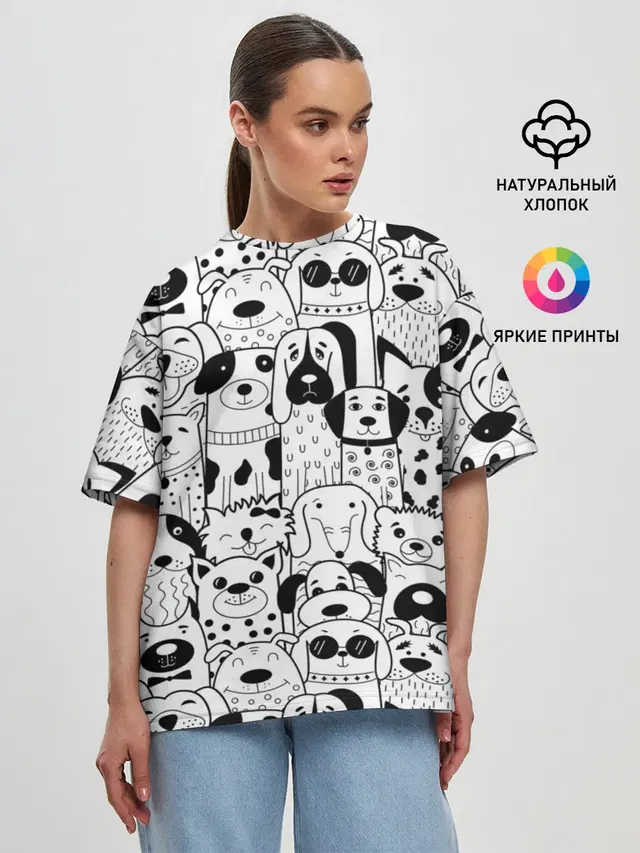 Женская футболка оверсайз
