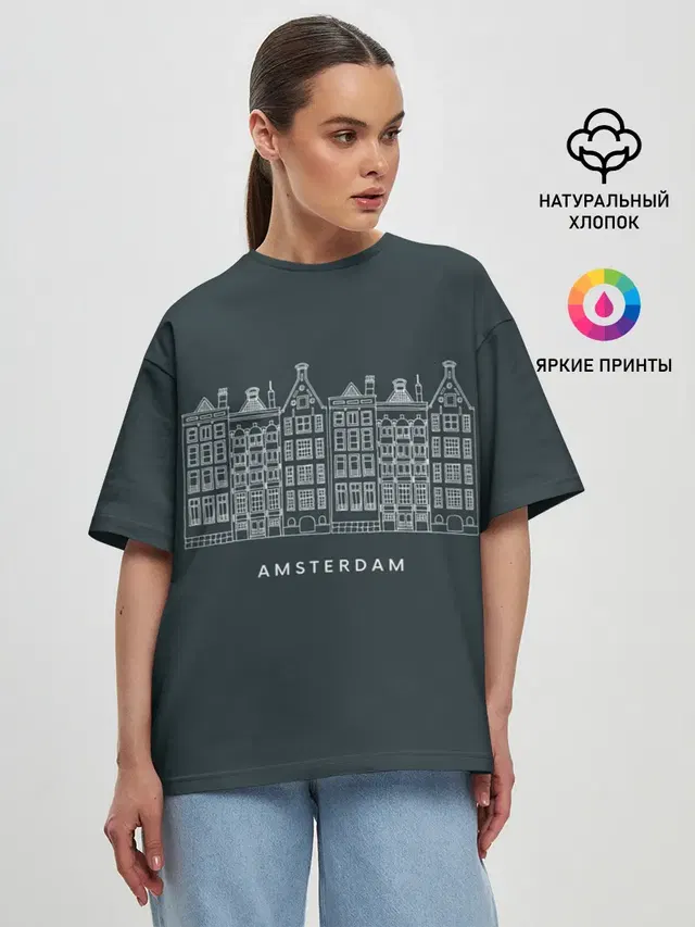 Женская футболка оверсайз