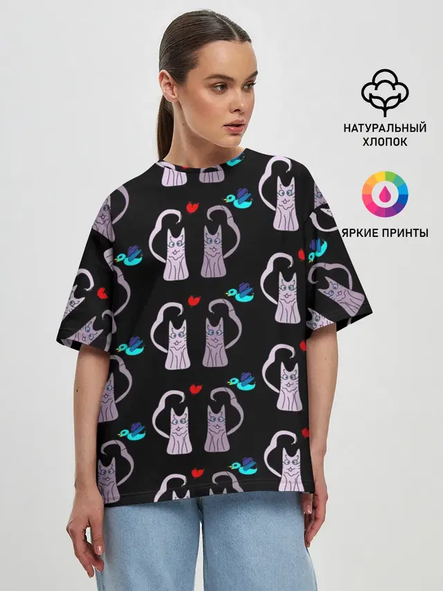 Женская футболка оверсайз