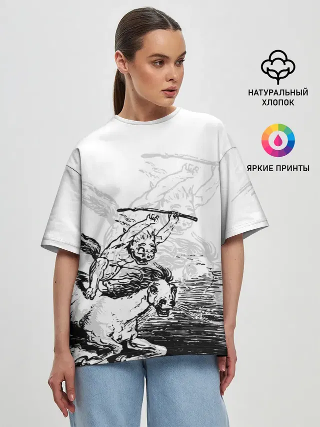 Женская футболка оверсайз
