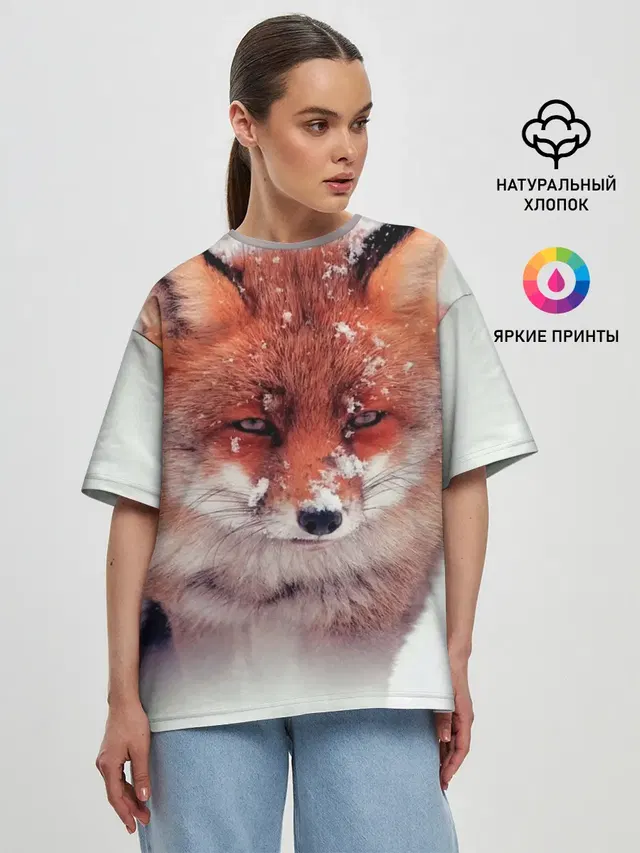 Лисица и снег
