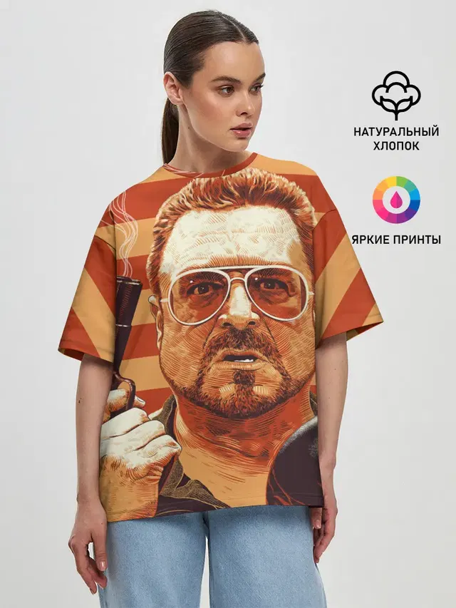 Женская футболка оверсайз