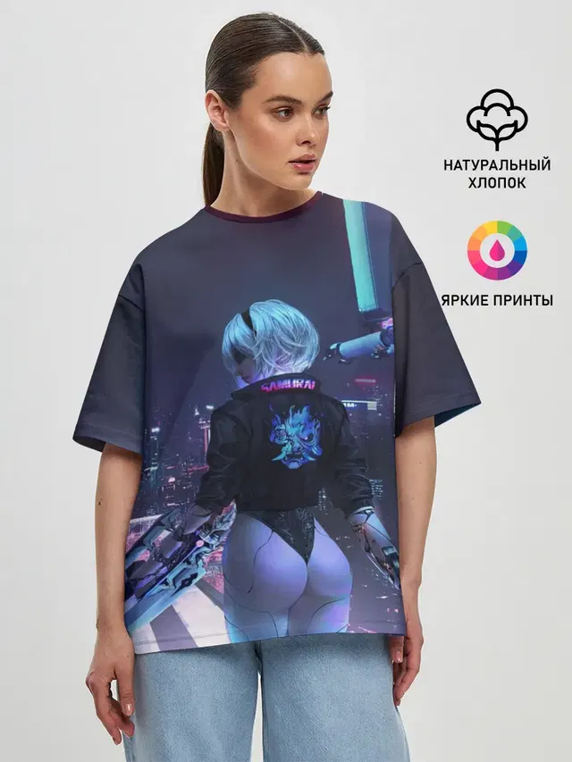 Женская футболка оверсайз