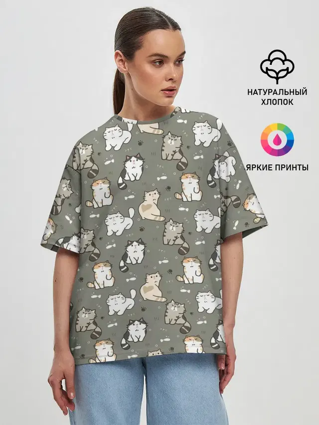 Женская футболка оверсайз