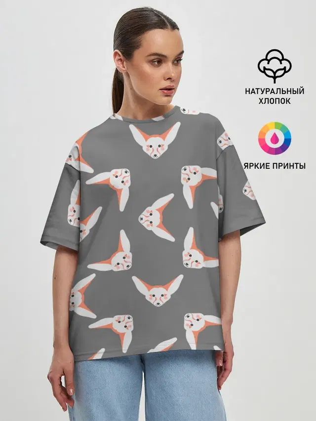 Женская футболка оверсайз