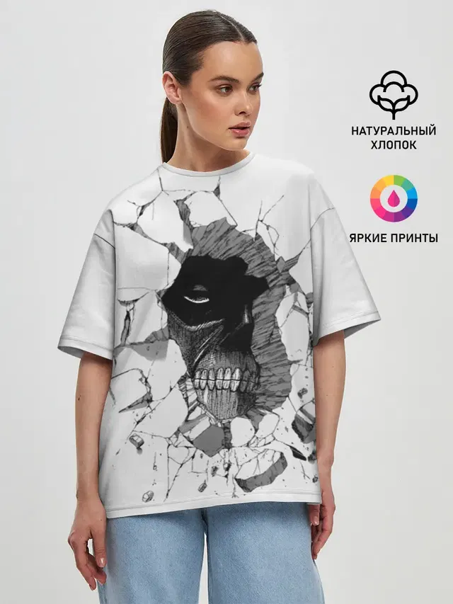 Женская футболка оверсайз