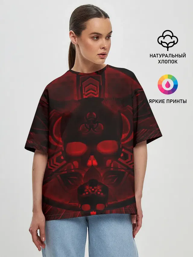 Женская футболка оверсайз