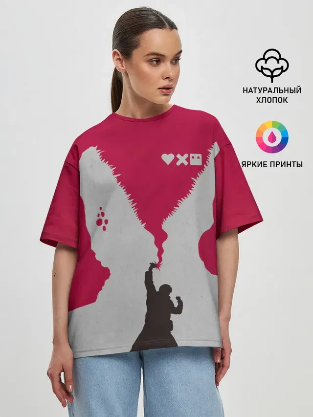 Женская футболка оверсайз