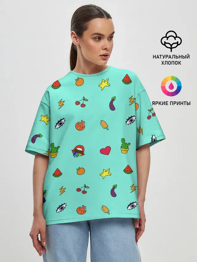 Женская футболка оверсайз