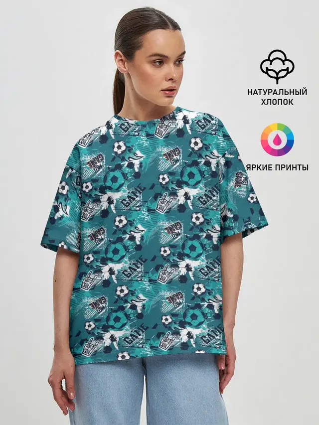 Женская футболка оверсайз