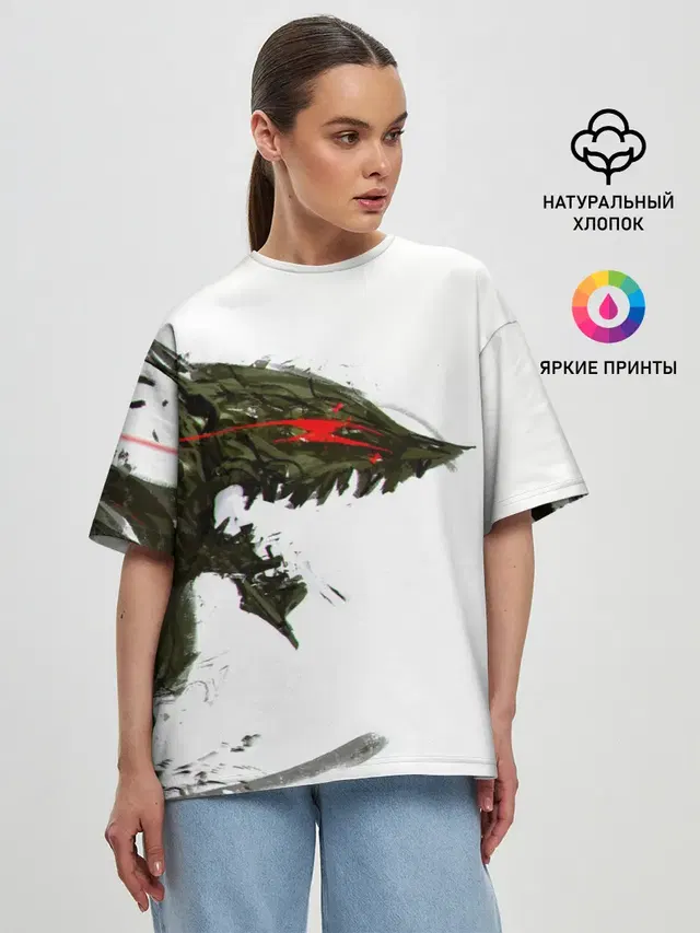 Женская футболка оверсайз