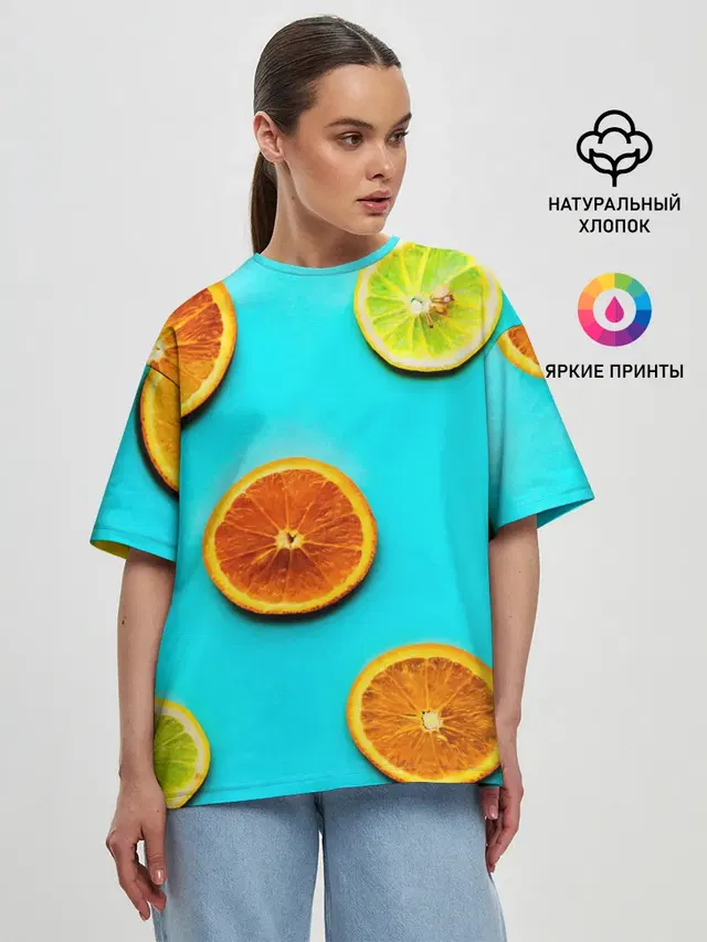Женская футболка оверсайз