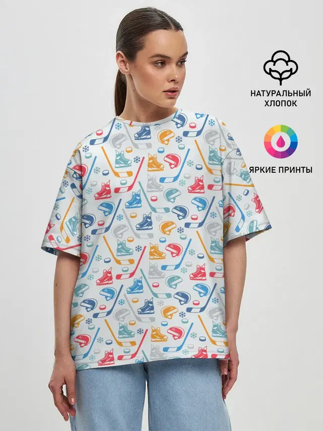 Женская футболка оверсайз