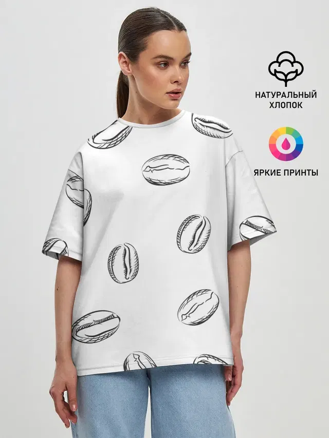 Женская футболка оверсайз