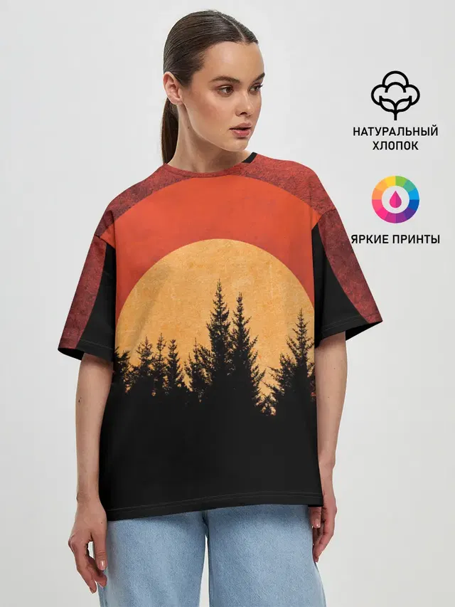 Женская футболка оверсайз