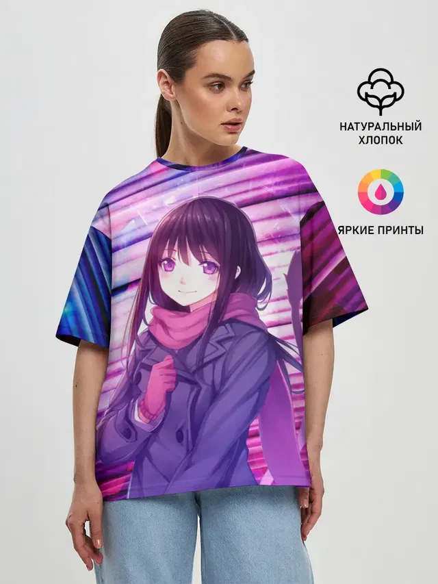 Женская футболка оверсайз
