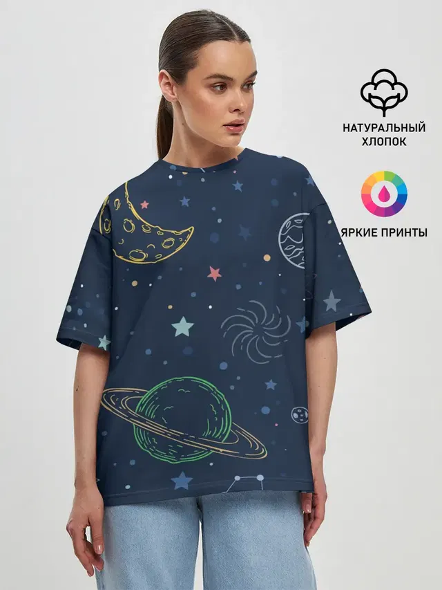 Женская футболка оверсайз