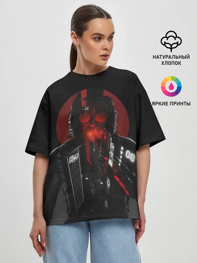 Женская футболка оверсайз