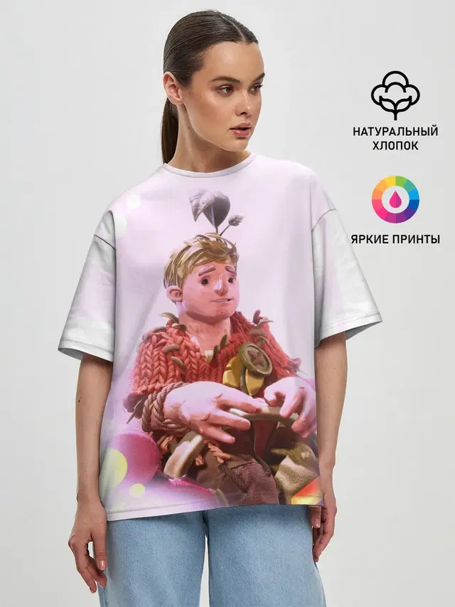 Женская футболка оверсайз