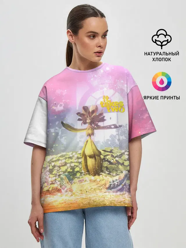 Женская футболка оверсайз