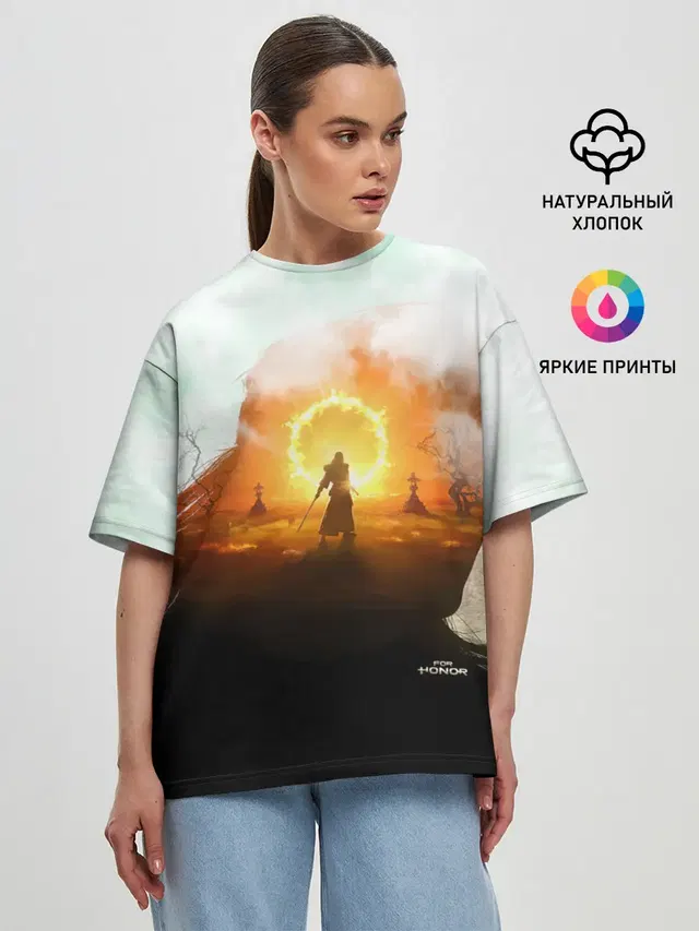 Женская футболка оверсайз