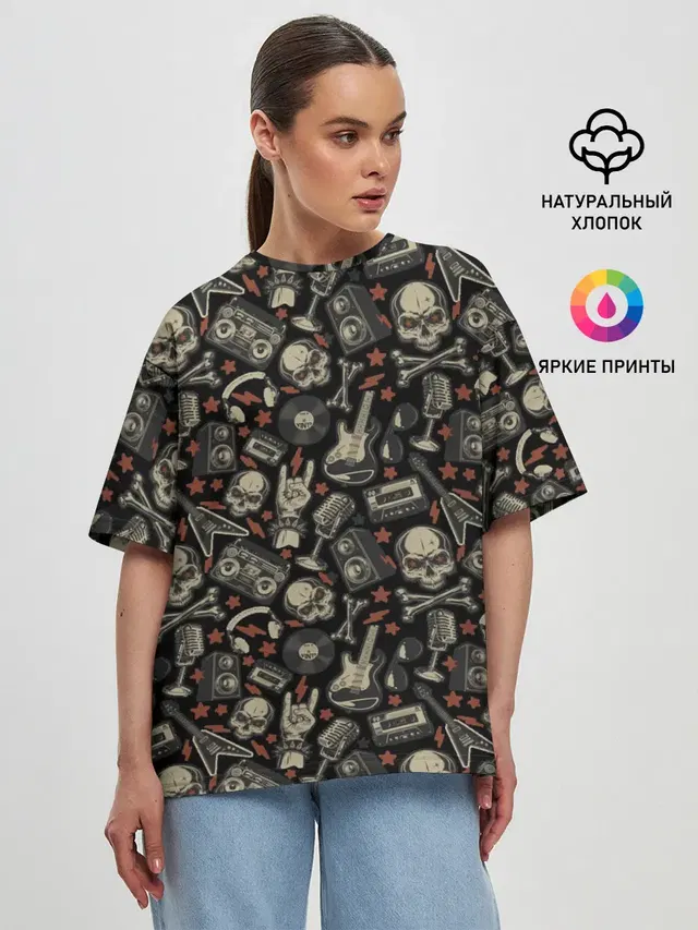 Женская футболка оверсайз
