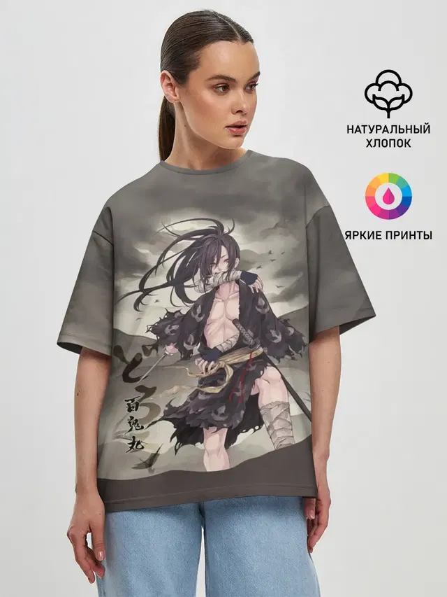 Женская футболка оверсайз