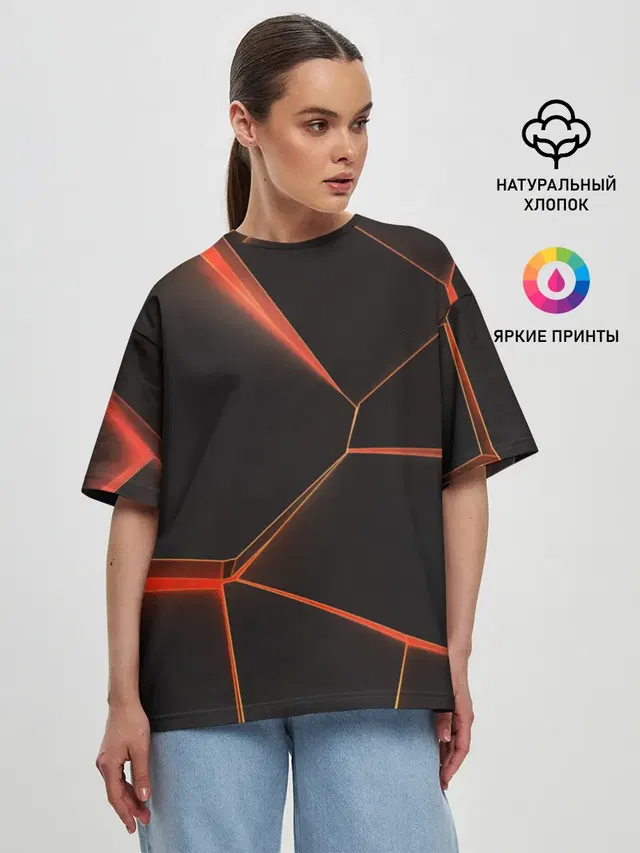 Женская футболка оверсайз
