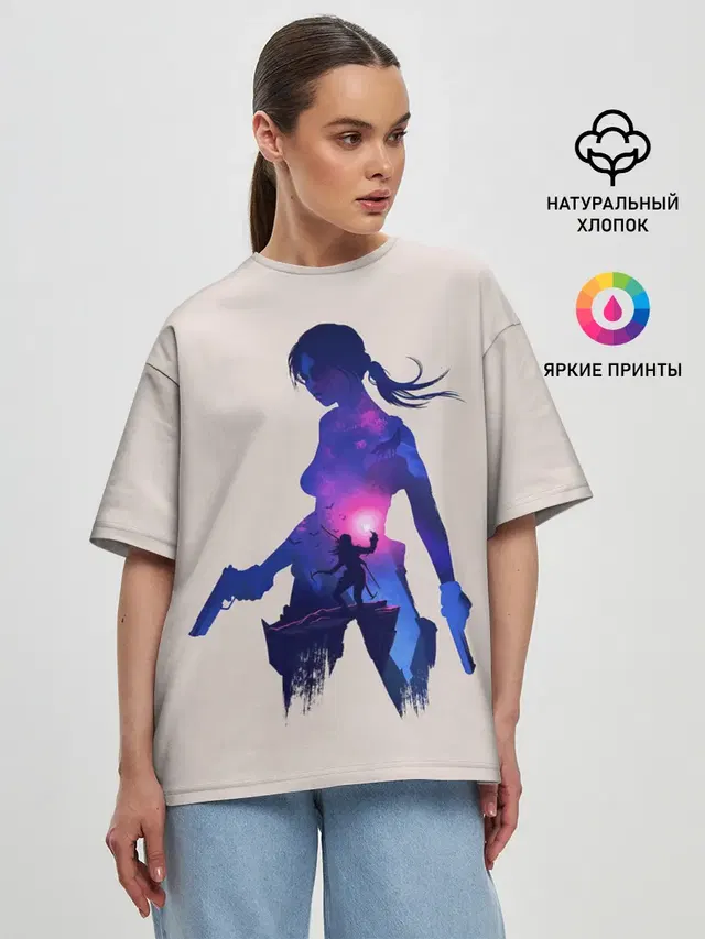 Женская футболка оверсайз