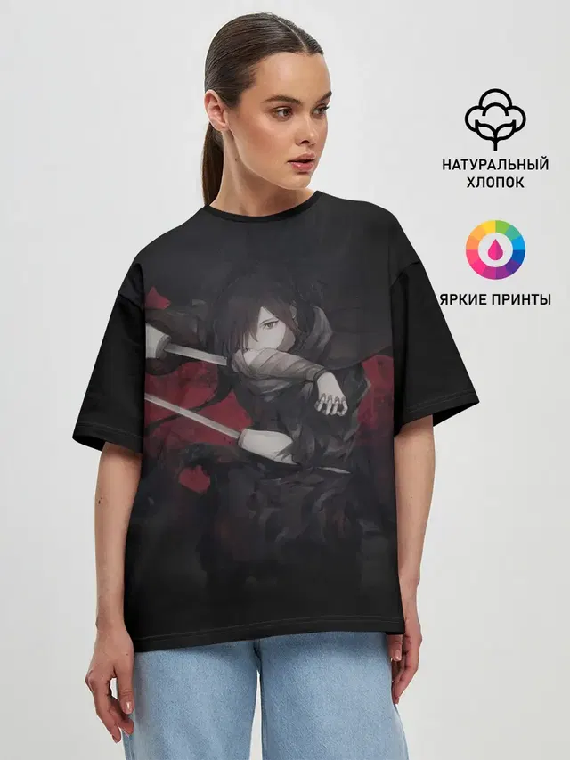 Женская футболка оверсайз