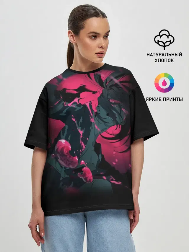 Женская футболка оверсайз
