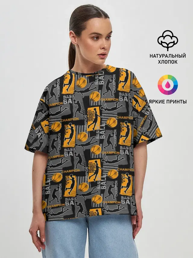 Женская футболка оверсайз