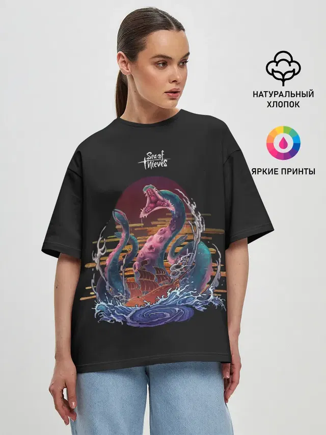 Женская футболка оверсайз