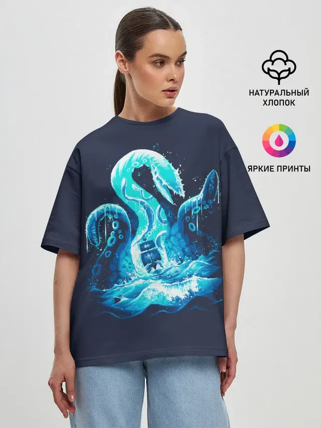 Женская футболка оверсайз