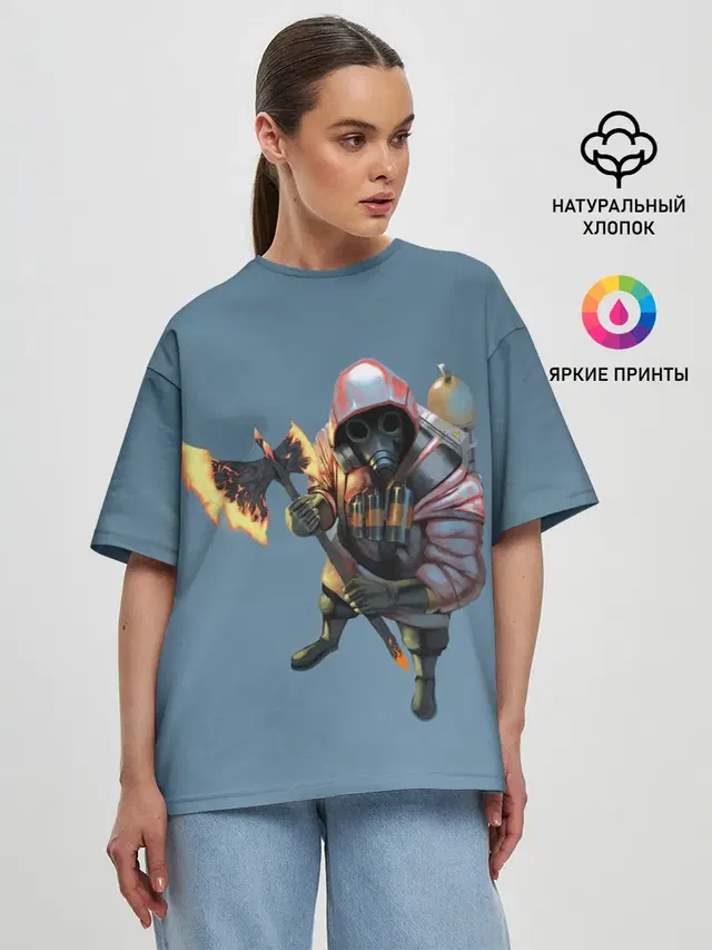 Женская футболка оверсайз
