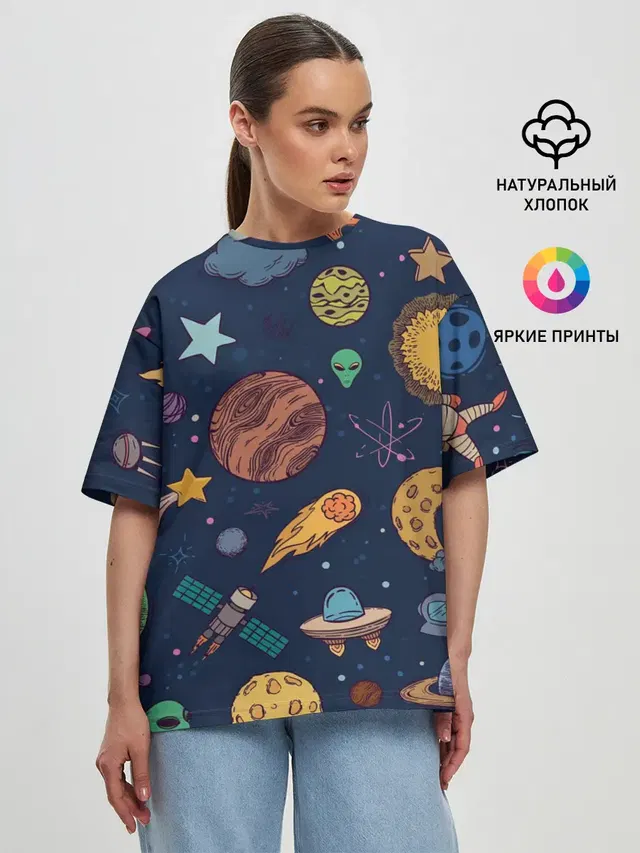 Женская футболка оверсайз