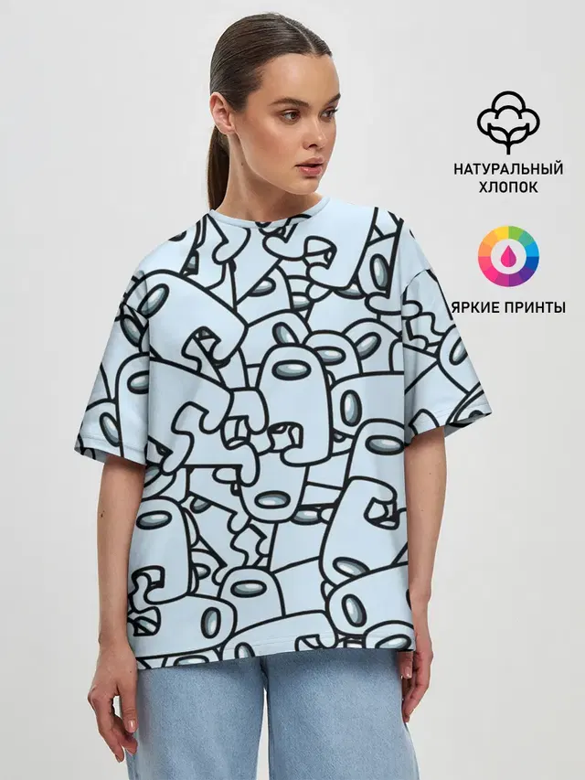 Женская футболка оверсайз