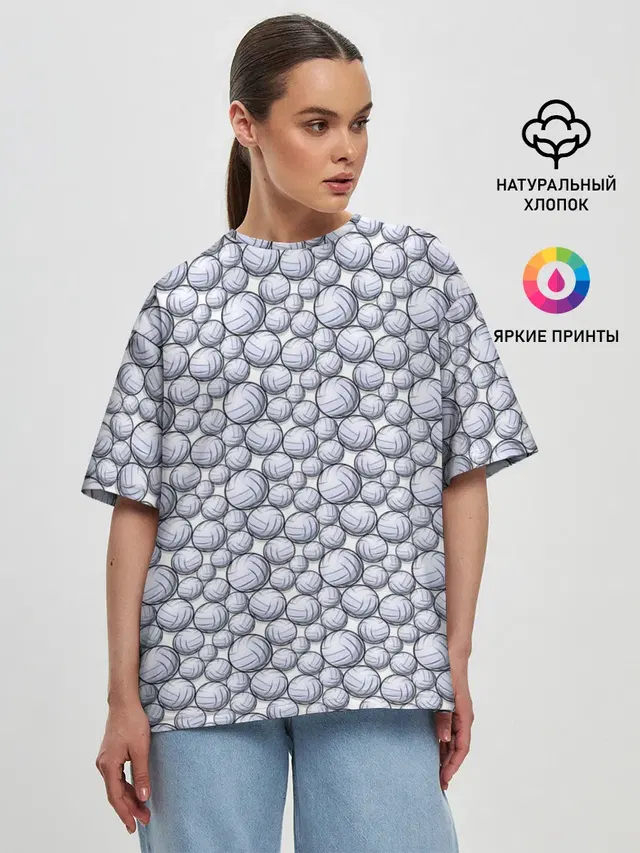 Женская футболка оверсайз