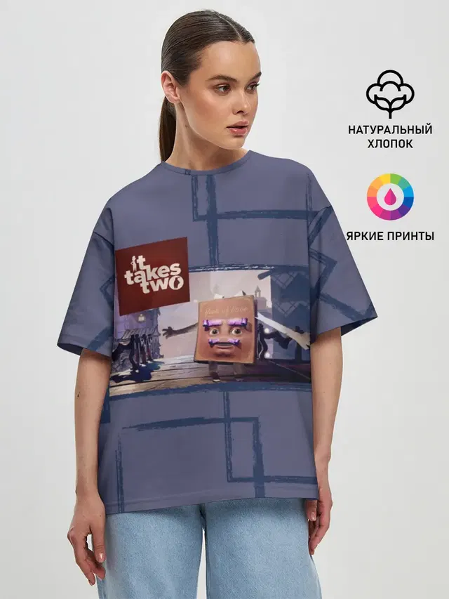 Женская футболка оверсайз