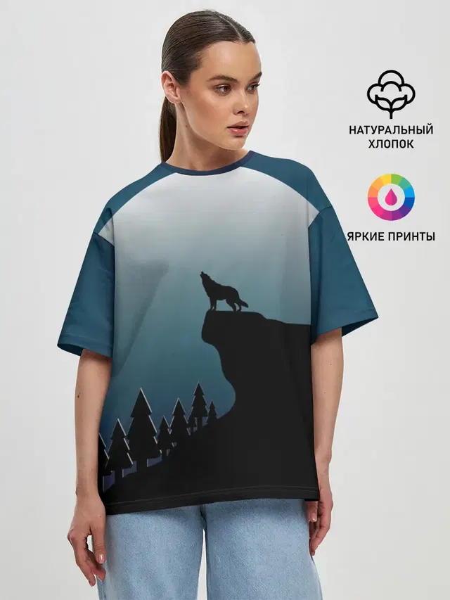 Женская футболка оверсайз