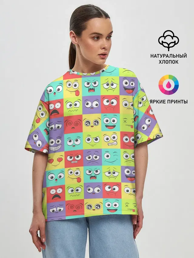 Женская футболка оверсайз