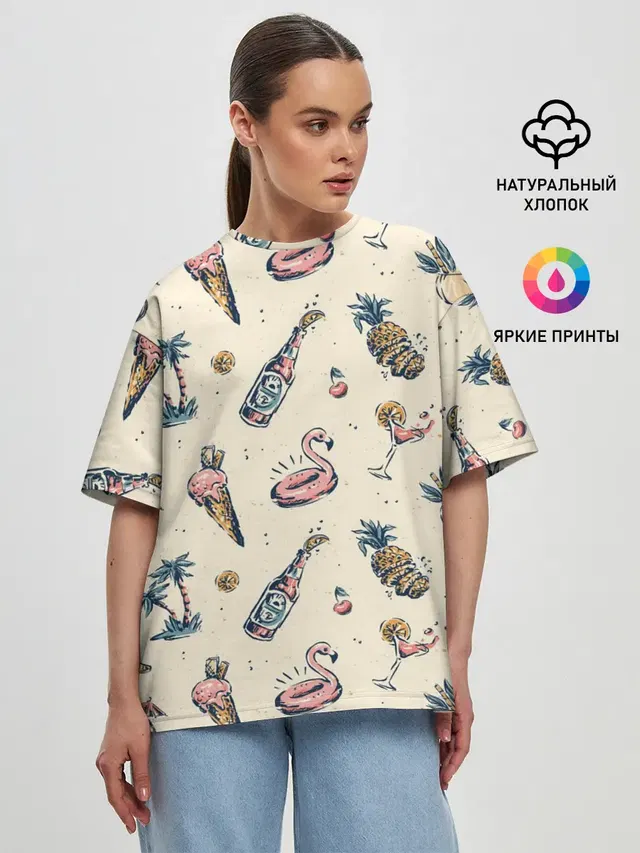 Женская футболка оверсайз