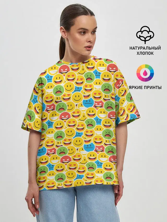 Женская футболка оверсайз