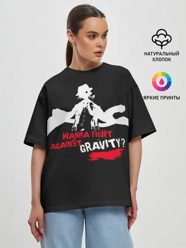 Женская футболка оверсайз