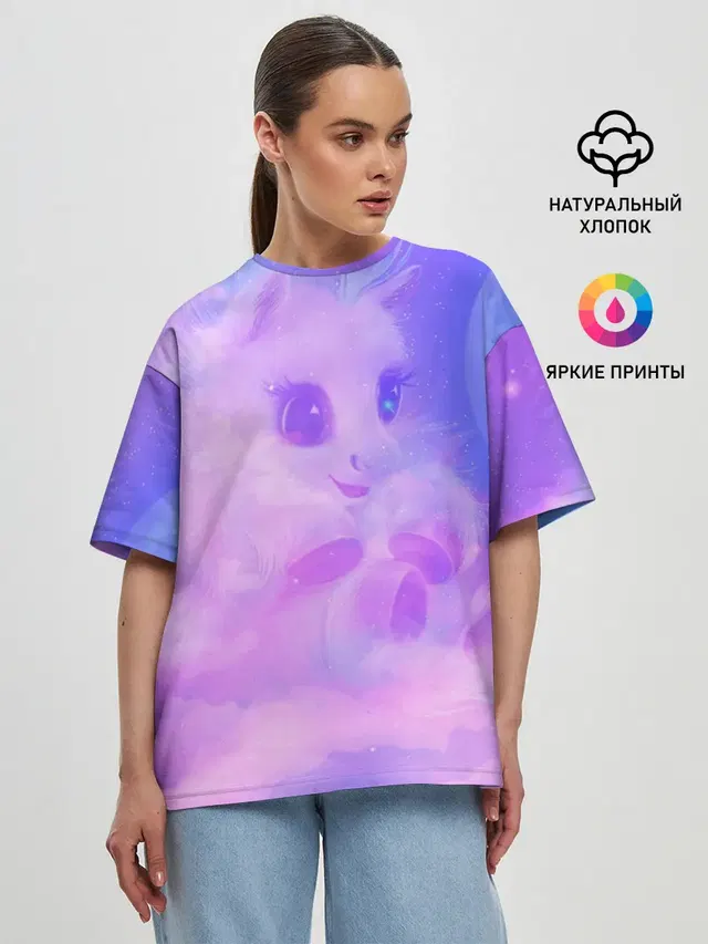 Женская футболка оверсайз