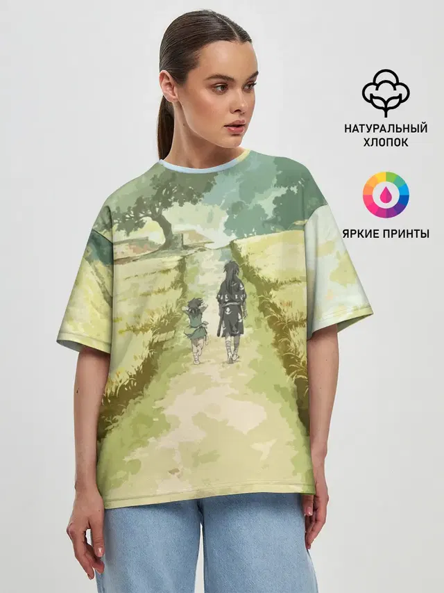 Женская футболка оверсайз